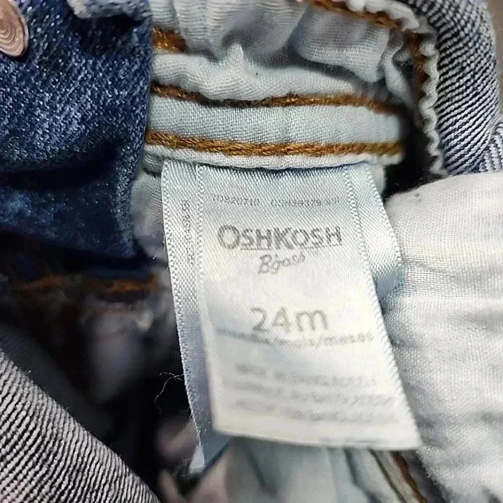 OshKosh 24 Month unisex denim overalls.  Brand new - Picture 3 of 4